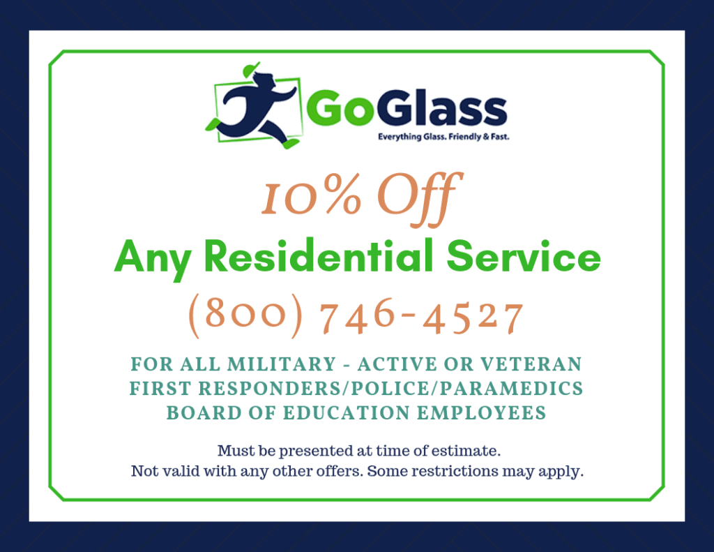 10% off residential service - military discount